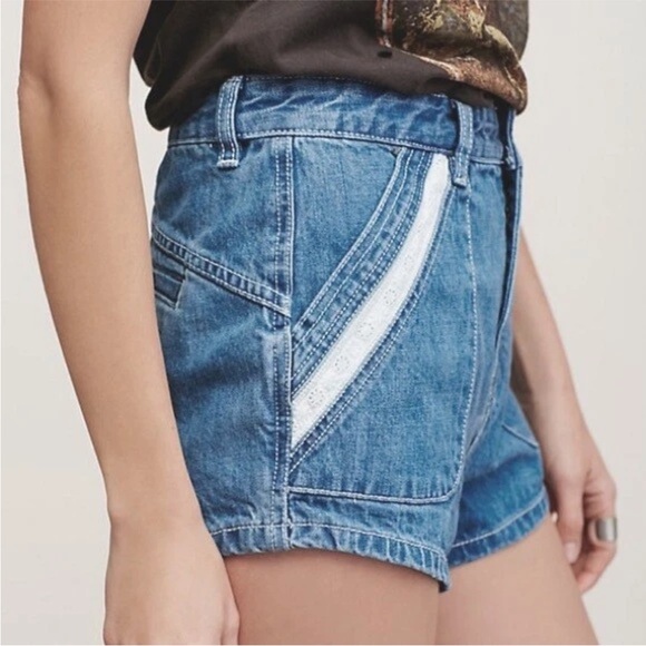 Free people 🌹🌹🌹Blue Denim Women's Shorts - Picture 4 of 14